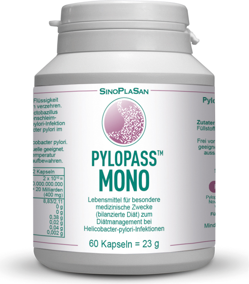 SinoPlaSan AG Pylopass Mono 200 mg bei Helicobacter pylori Kaps. 60 St 13426930