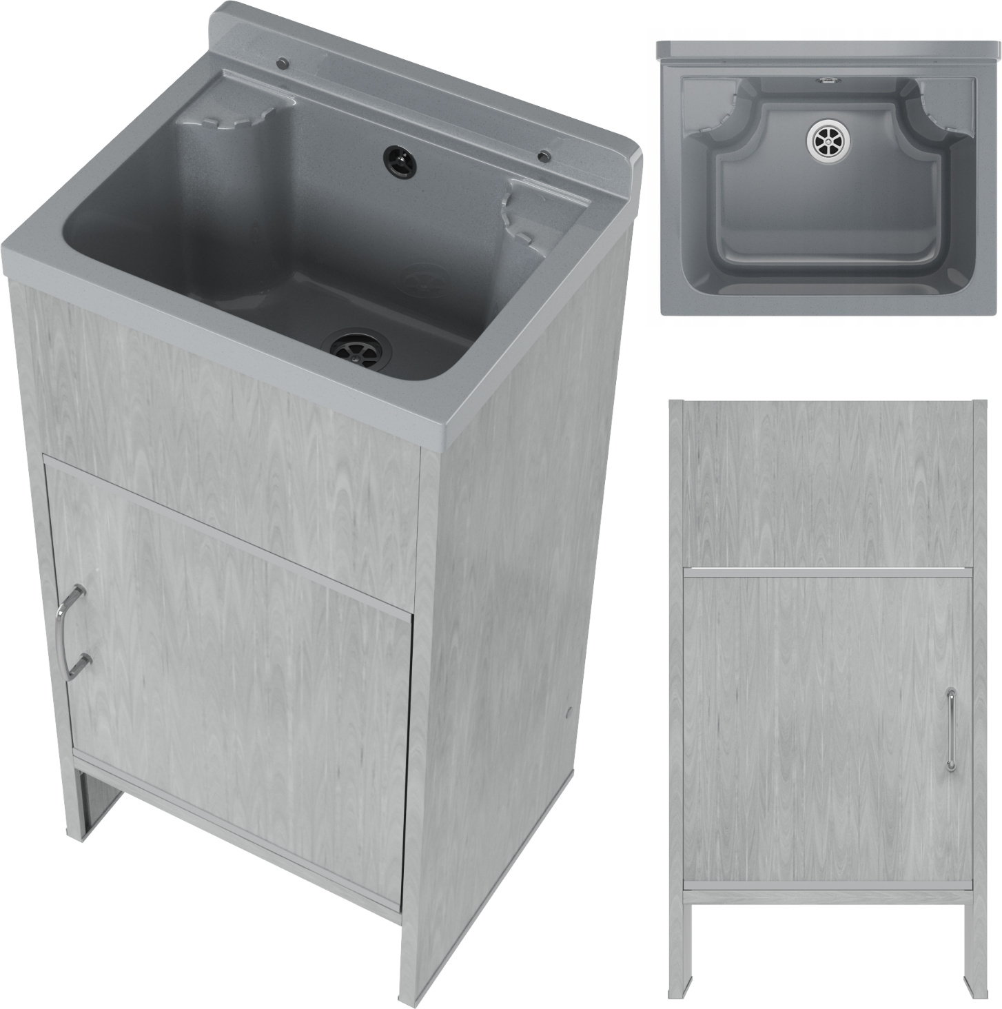 Granitan | Garagenzuleitung LOMA - Grau - Robustes PVC - Ideal für Werkstatt und Garage