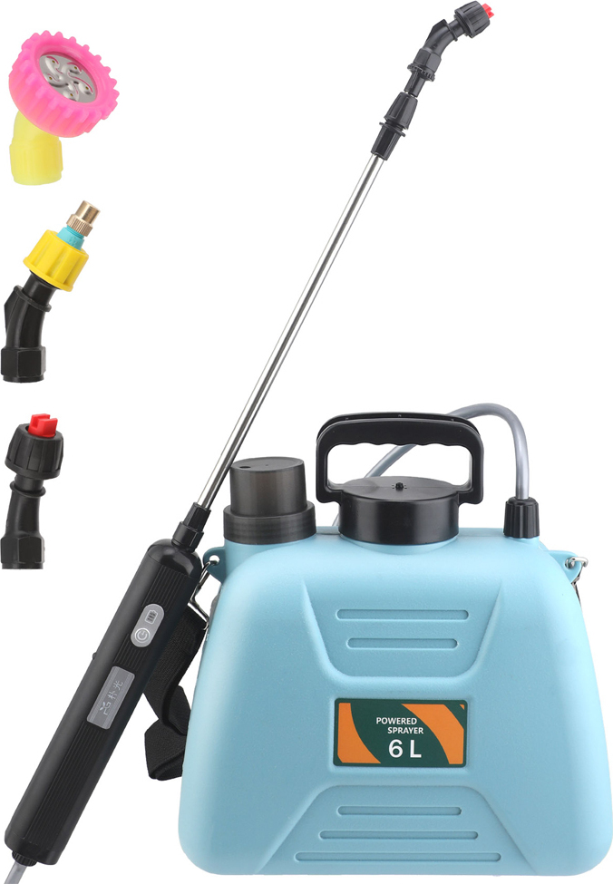 6L nabíjateľný postrekovač na rameno, elektrický ručný postrekovač, poľnohospodárske náradie, kanva na polievanie, rozprašovacia fľaša na vodu, postrekovač na vodu, záhradný postrekovač na rastliny