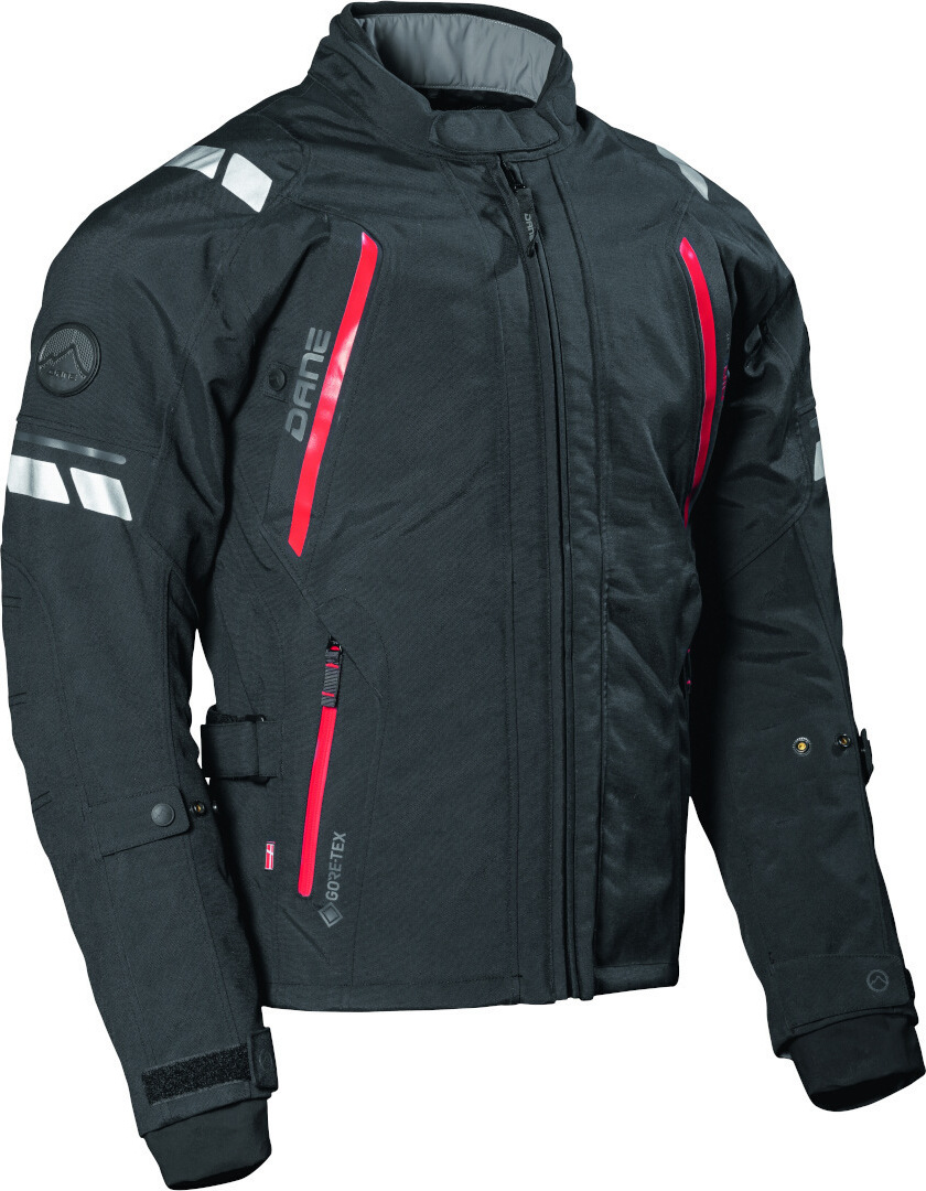 Dane Elec DANE Elling wasserdichte Motorrad Textiljacke, schwarz/rot, 56 107431