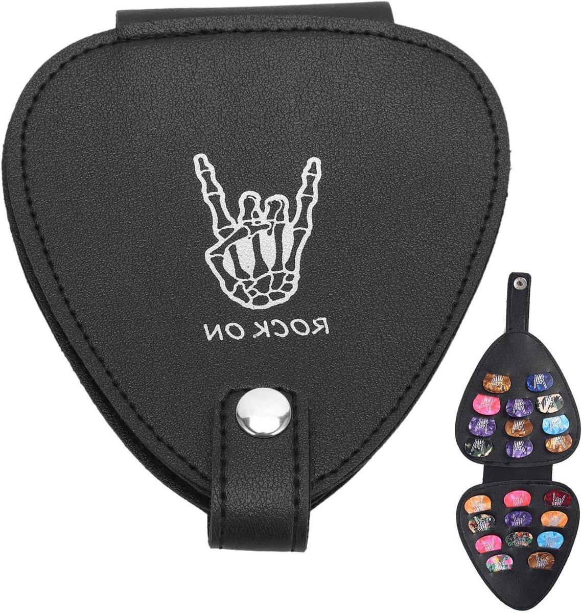 Bolt Edge Plektrumhalter-Etui mit 22 Steckplätzen , Kunstledertasche (mit Plektrum)