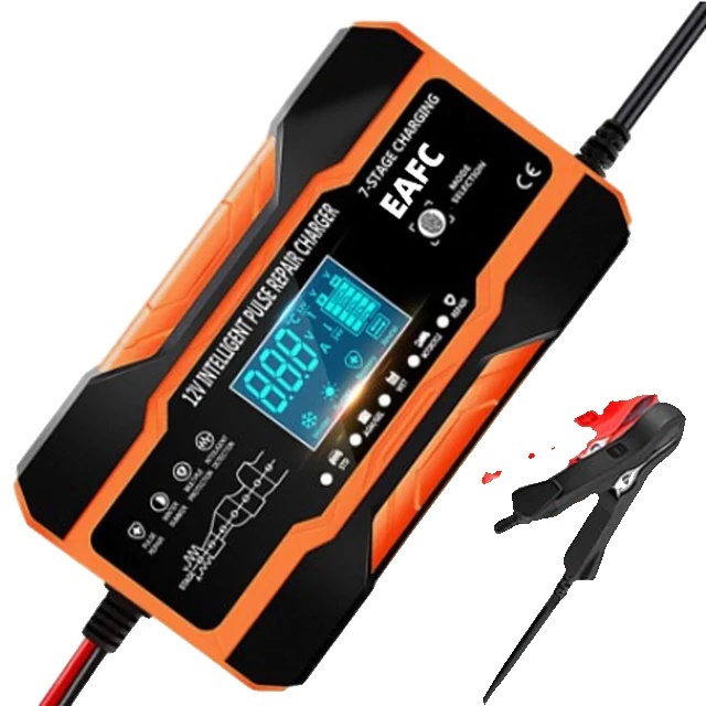 Nabíjačka autobatérií, plne automatická oprava, výstup 12 V a 12 A, 12 až 24 V 12 A