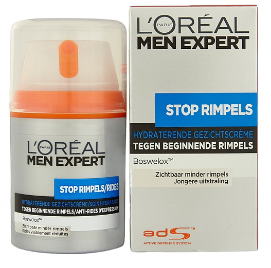 L'Oréal L’Oréal Paris Men Expert Stop Rimpels, Männer, Hautalterung, Anti-Aging, Anti-Falten, Feuchtigkeitsspendend, Glättend, Pumpenflasche, 12 Monat( e), AQUA / WATER, CYCLOHEXASILOXANE, GLYCERIN, HYDROGENATED POLYISOBUTENE, DIPROPYLENE GLYCOL,...