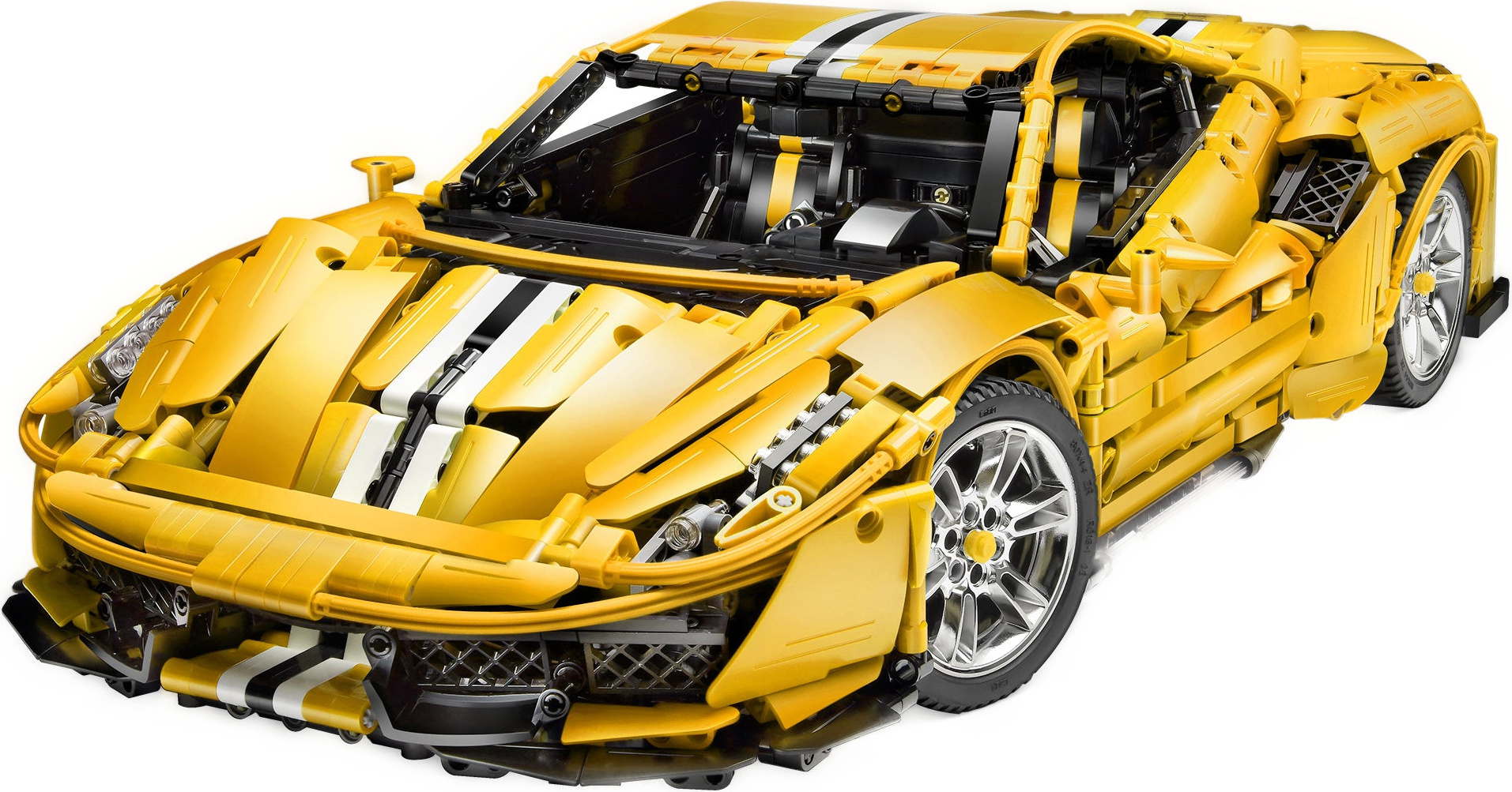 CaDA MASTER Italian Super Car gelb 1:8 inkl. Power System (3187 Teile)