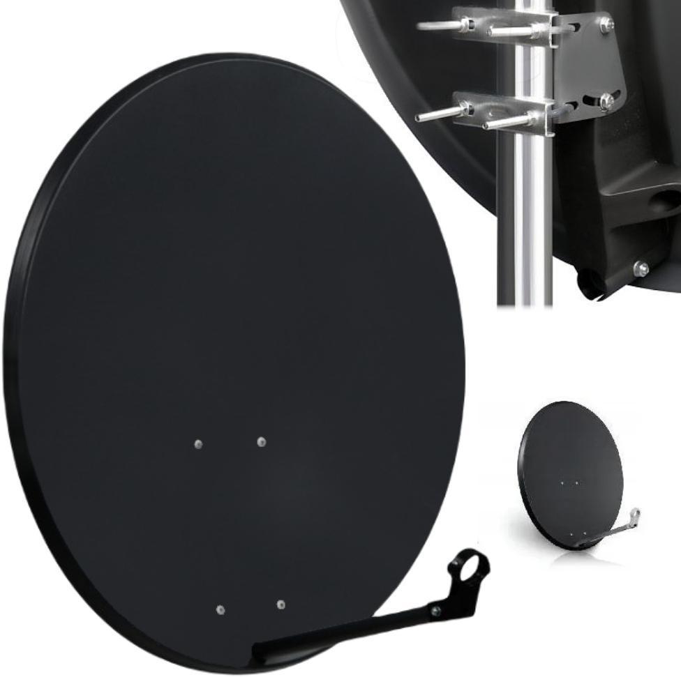 CORAB Satellitenschüssel 80 cm aus Stahl, dunkel, COR-800SAE-C