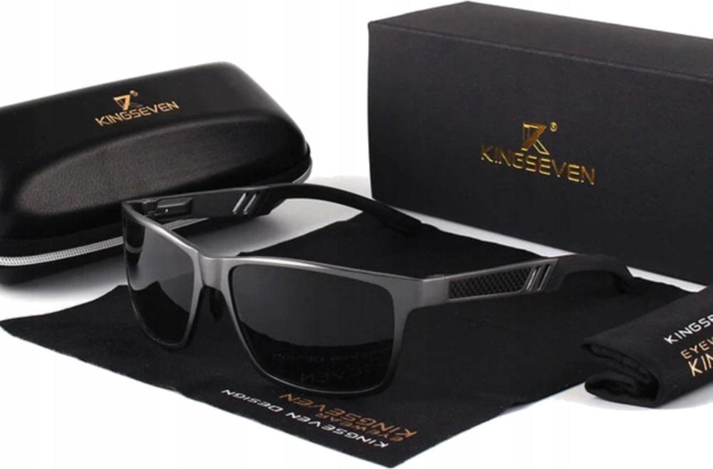 SNM Kingseven - Sonnenbrillen - für Männer - UV400 - Sport - Schwarze Gläser - Herrenmode