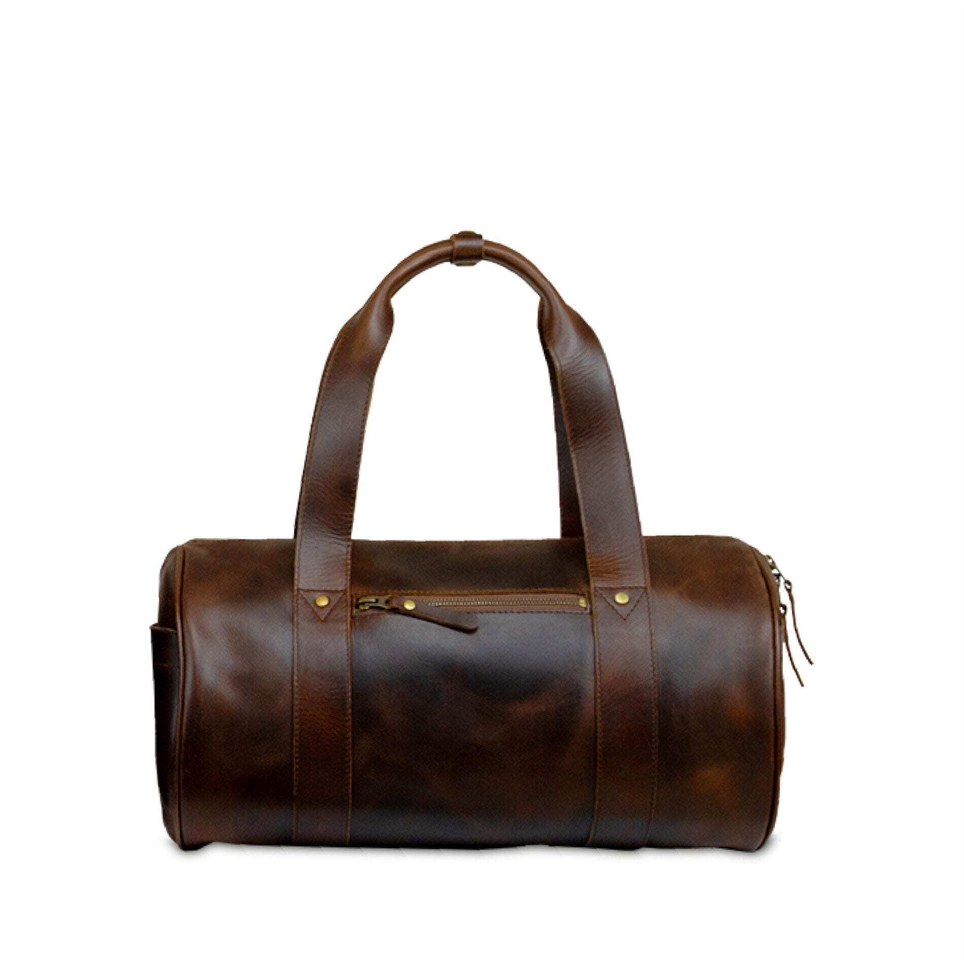 Buckle up Buckle & Seam Leder Duffle Bag Chap - Braun / Dots