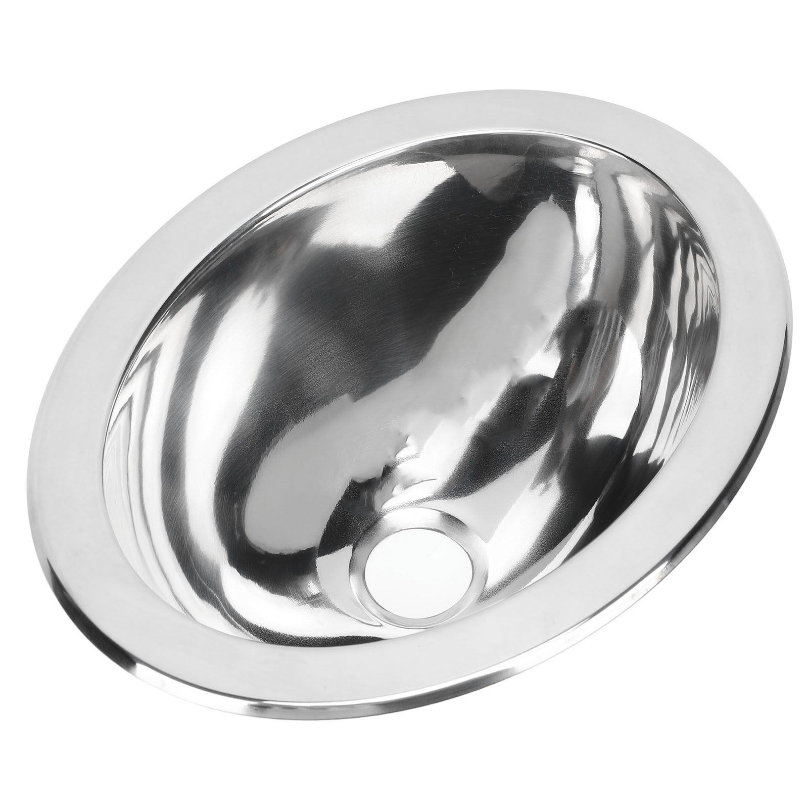 Cocosity Einschalen-Barspüle,Edelstahl-Barspüle,Runde Barspüle,Einschalige Küchenspüle,Ovale Edelstahlspüle,Einschalige RV-Badewanne