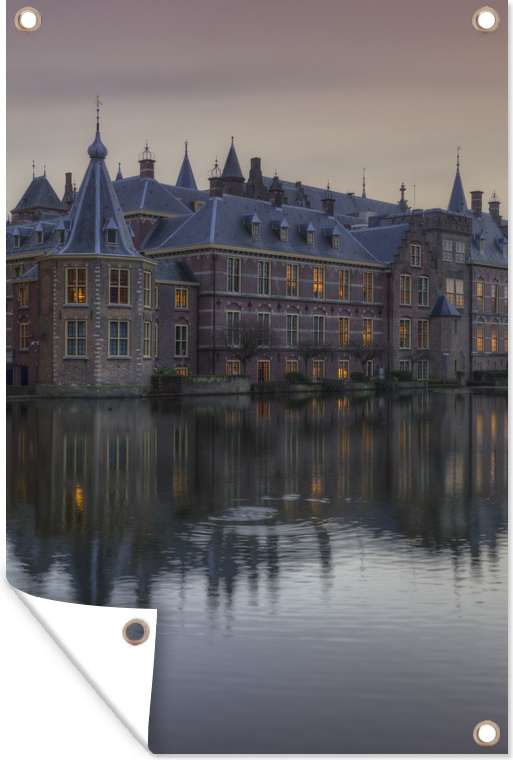 MuchoWow® 60x90 cm Outdoor-Poster Gartendeko Sichtschutz Garten Poster für den Garten Der Kleine Turm am Binnenhof in Den Haag 133|1296233