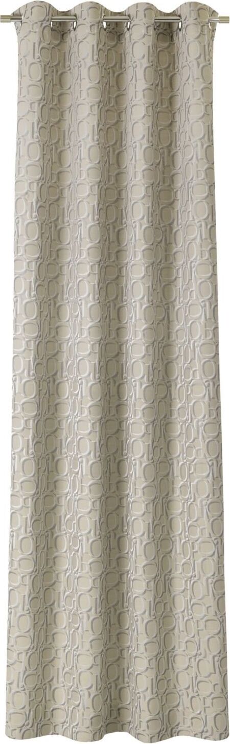 Joop! Tenda Con Occhielli Emboss 140x250 Cm | Grigio Scuro Antracite, 100% Poliestere, Lavabile In Lavatrice