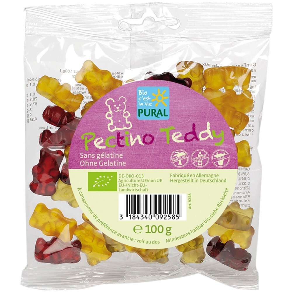Pural Pectino Teddy Fruchtgummi - ohne Gelatine 100g