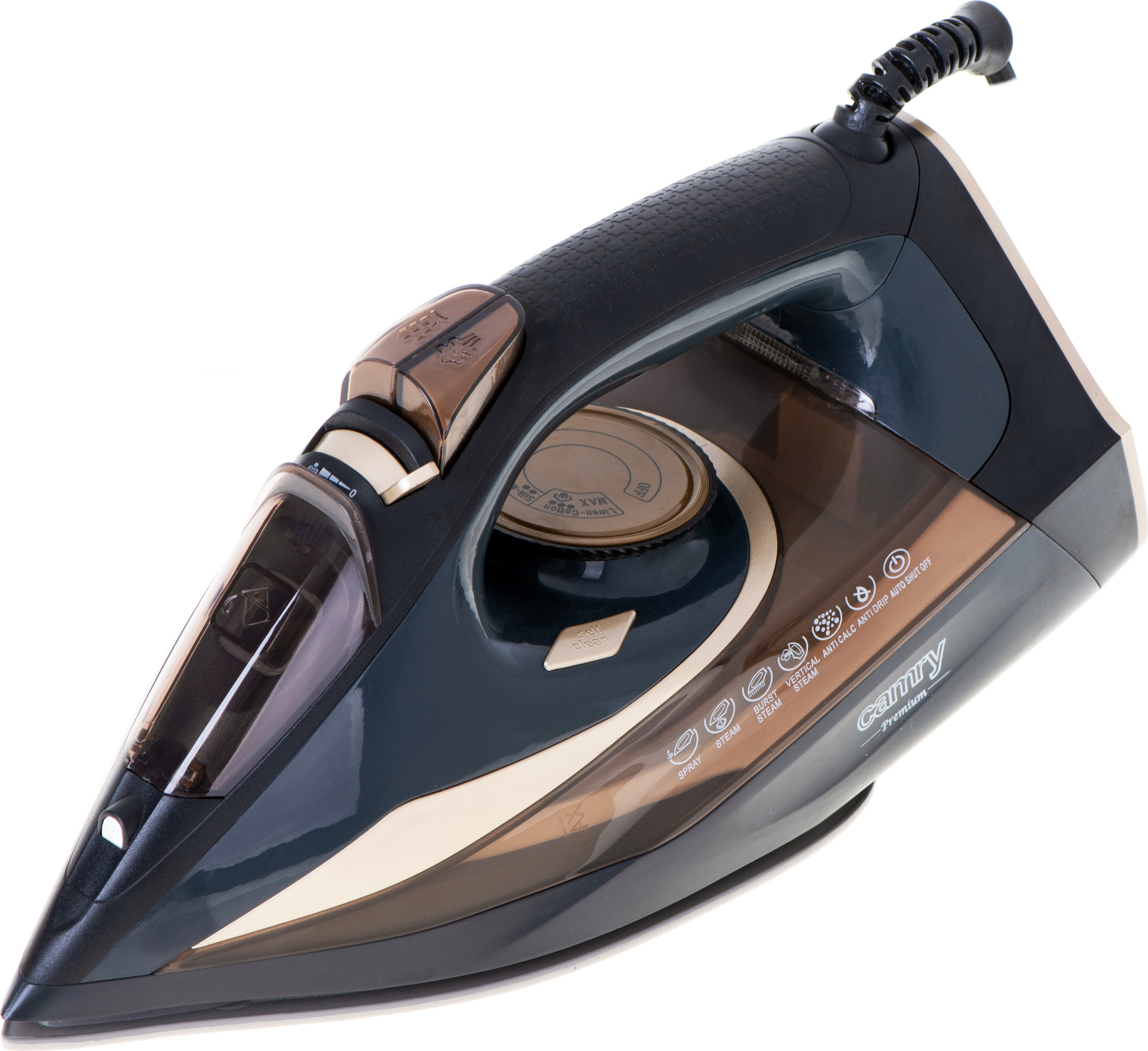 Camry CR 5036 Dampfbügeleisen 3400 W - 360 ml, Dampfbügeleisen - Schwarz/Gold