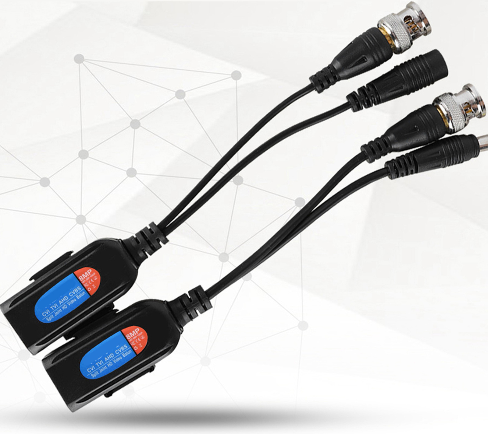 Cocosity Balun-Transceiver,Video-Balun-Transceiver,Audio-Balun-Transceiver,Transceiver für HDCV,Transceiver für HDTVI JR-HD216PV