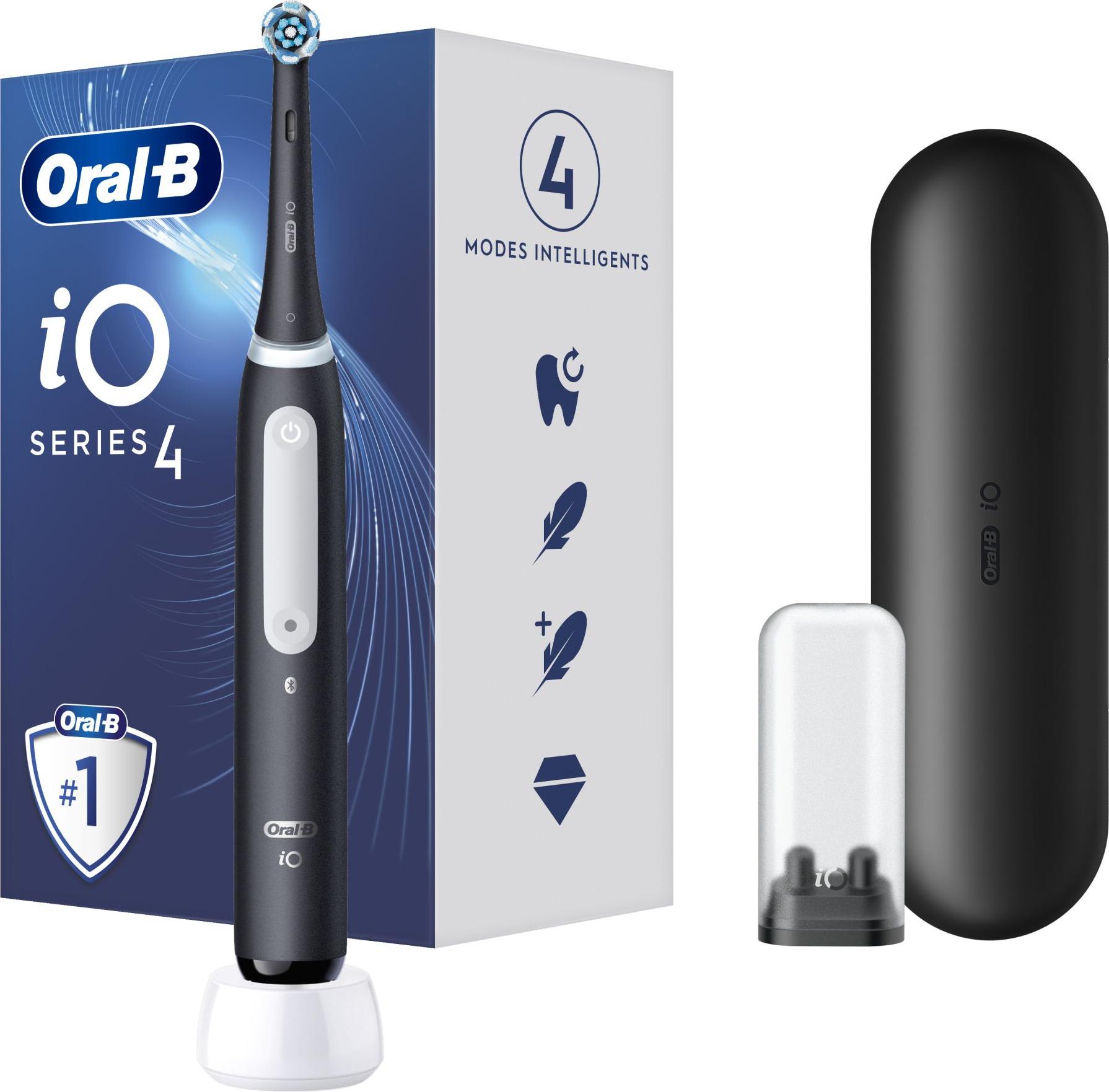 Braun Oral-B Oral B elektrische Zahnbürste Zahnpflege iO 4N Schwarz Bluetooth moderne