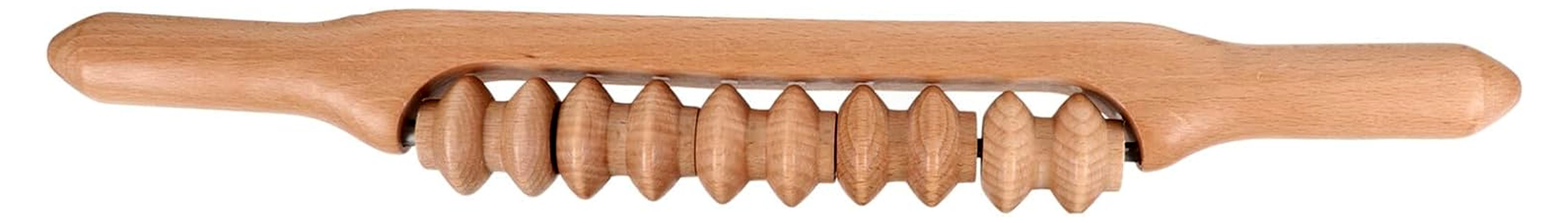Markenlos Holz Muskelroller Stick Manueller Ganzkörper massagestab für Yoga Entspannung Faszienrolle zur Muskelentspannung Schmerzlinderung bei Rückenschmerzen und Faszienverklebungen