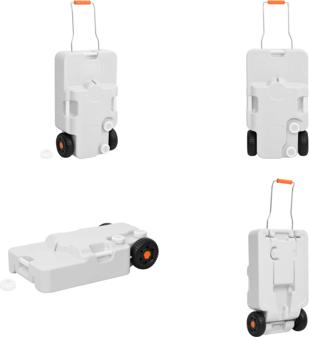 vidaXL Camping Wassertank mit Rollen 30 L Grau - Wassertank - Wassertanks - Wasserspeicher - Kunststoff Wassertank HL154416