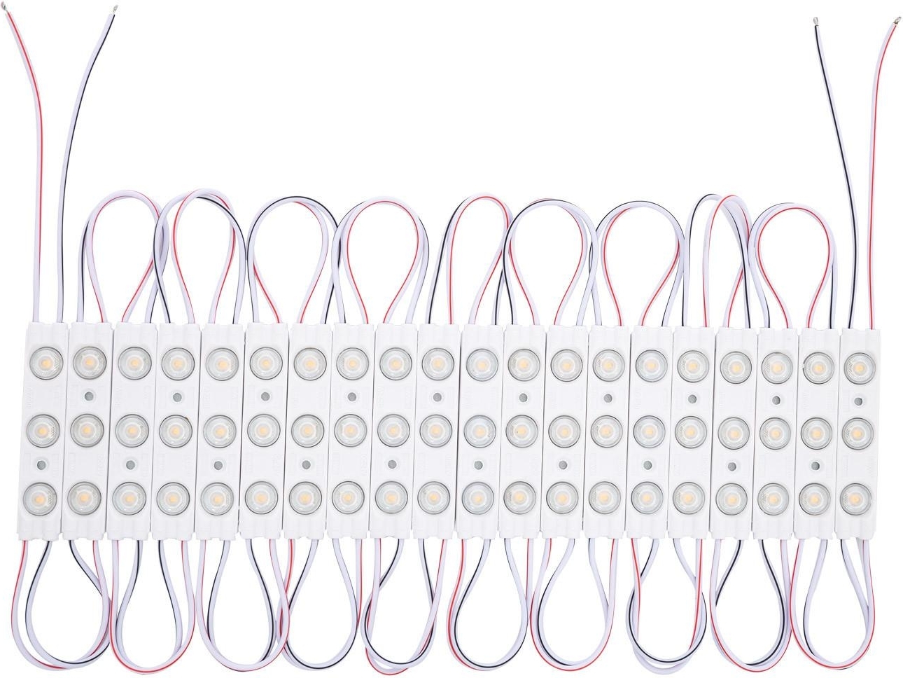LEDKIA LED Modul 20 Einheiten 22W IP65 24V DC für Werbeschilder 2.5m 6000K Kaltweiß