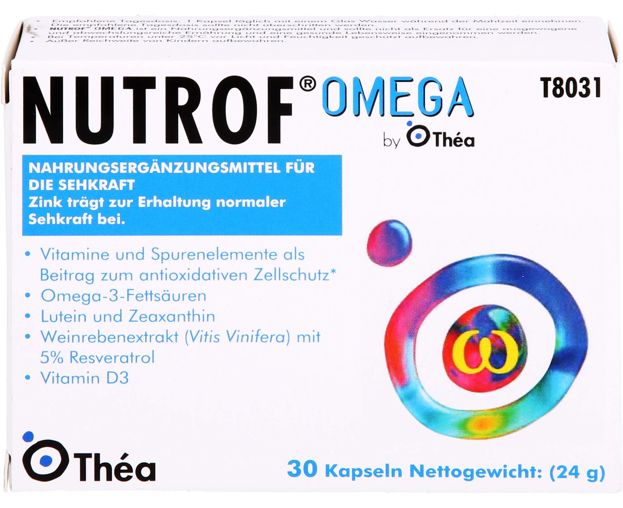Thea Pharma GmbH Nutrof Omega Kapseln zur Erhaltung der normalen Sehfunktion, 30 St. Kapseln 06909289