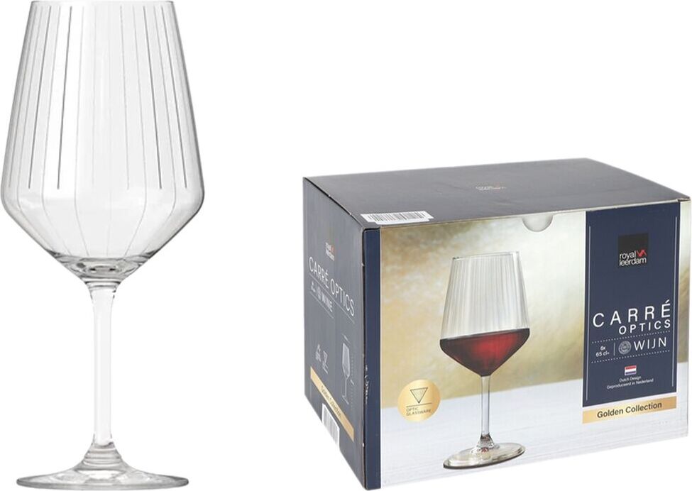 Weinglas-Set Inde Carre optics ø 9,8 x 22,2 cm 650 ml 6 Stücke