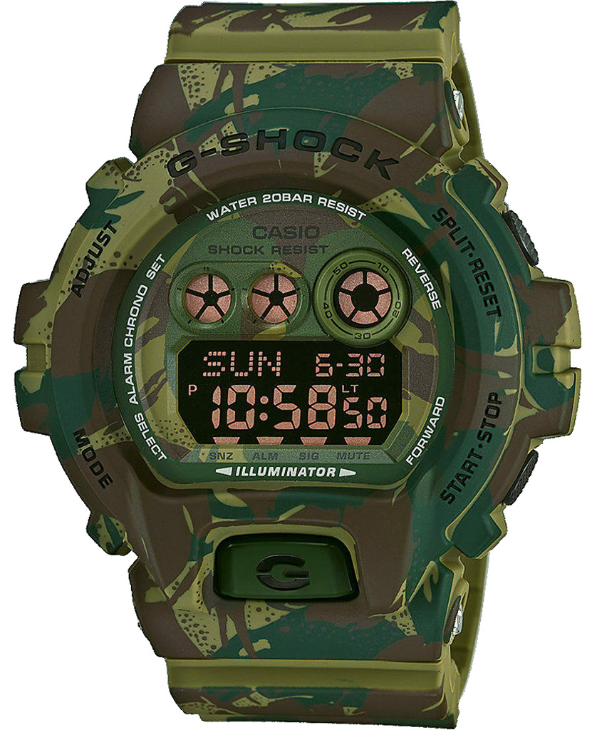 Casio G-Shock náramkové hodinky pánske digitálne hodinky kamufláž > GD-X6900MC-3ER