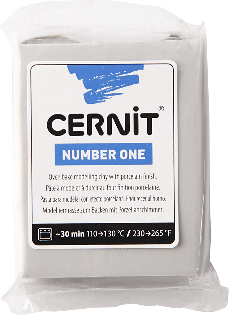 Cernit Polymer Clay N°1 Polymer-Ton Grey 56 g CE0900056150C