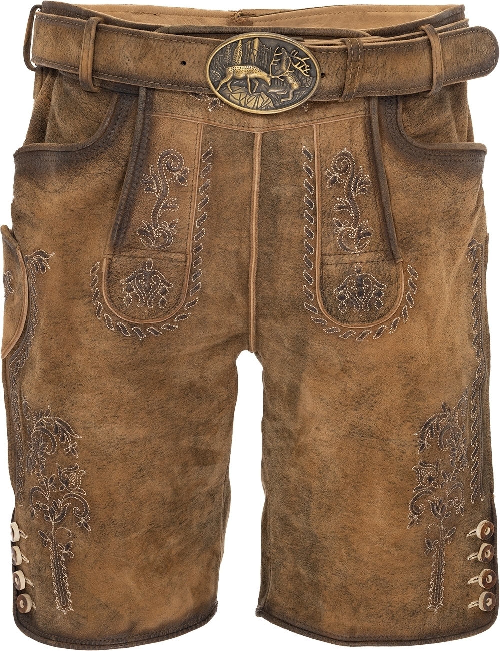 GWANDLER 1896 Lederhose FLORIAN-gespeckt FLORIAN-tabak-gespeckt-54