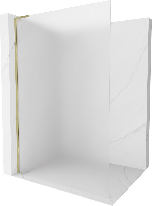 Mexen Kioto L Walk-in-Dusche 100 x 200 cm, matt, gold - 800-100-103-50-30