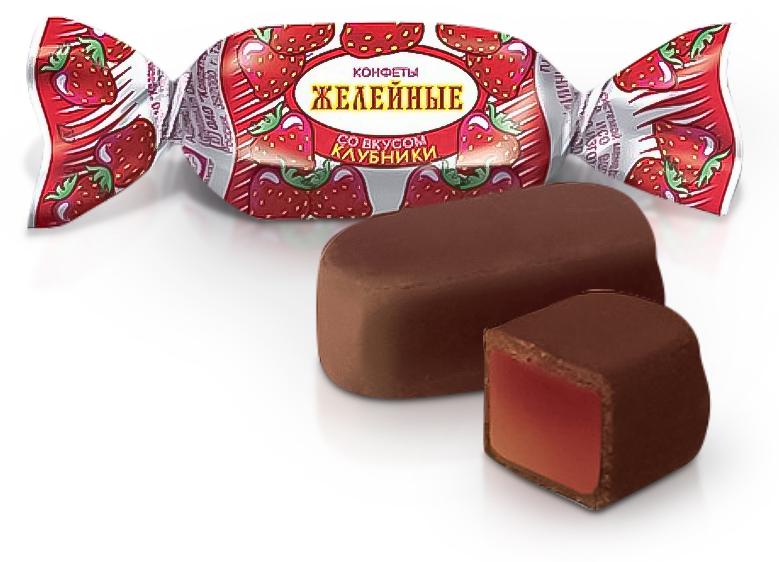 Roter Oktober Gelee-Konfekt mit Erdbeerengeschmack, 300 g