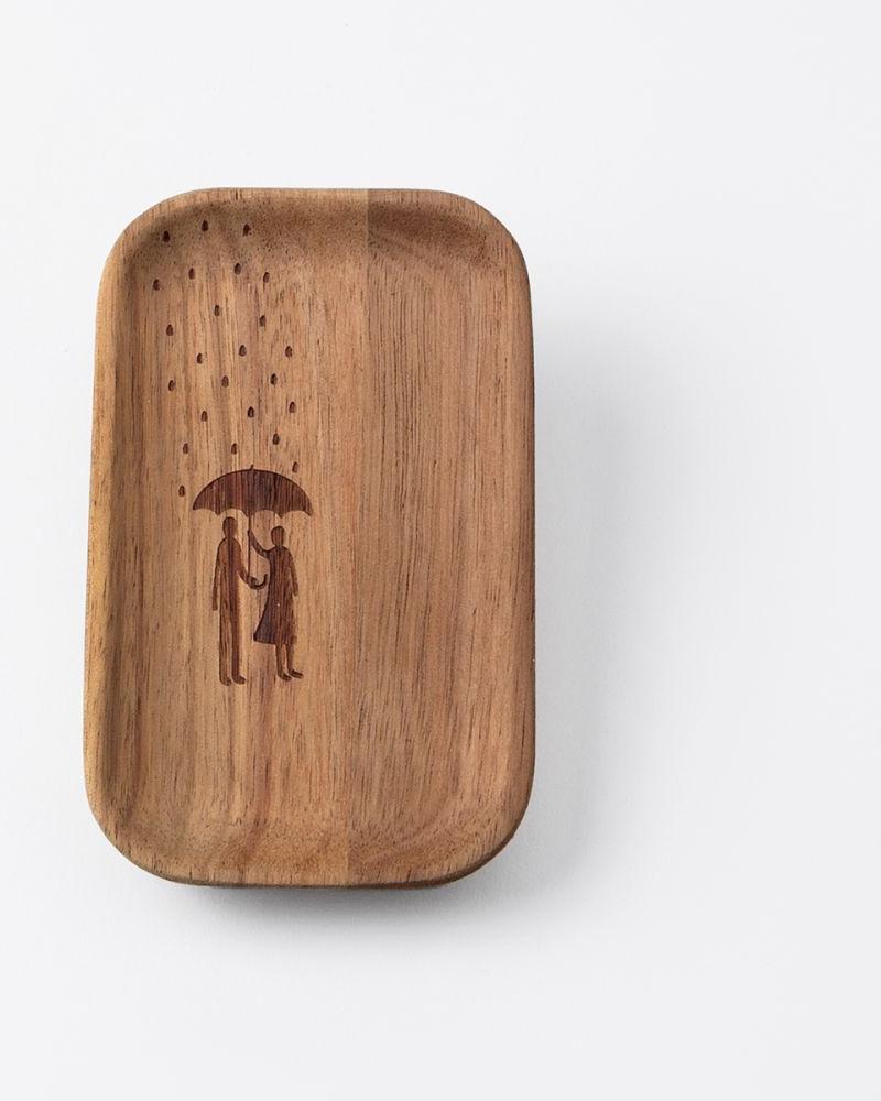 räder Bildergeschichten Tablett "Sommerregen"