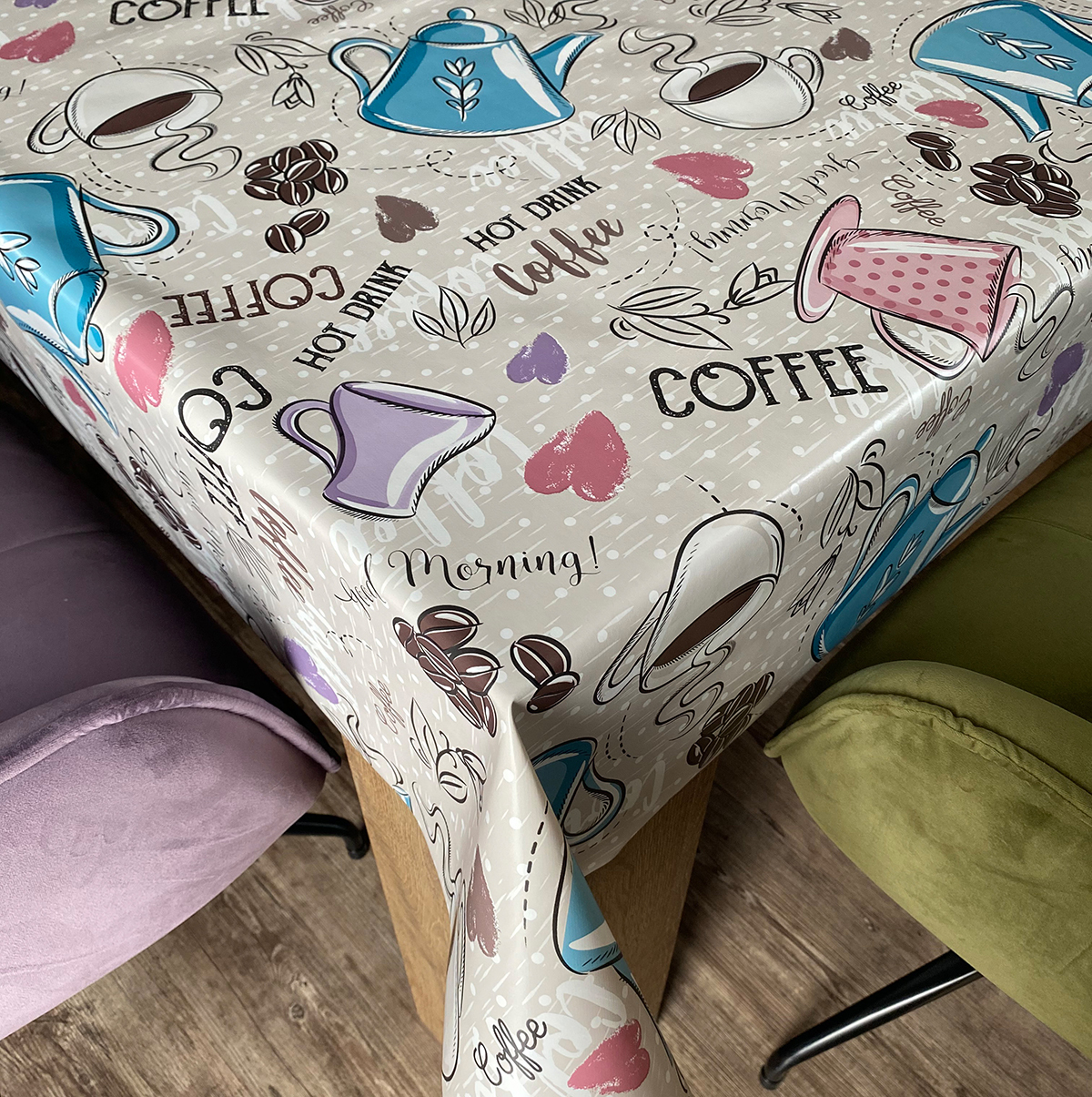 Mambo.design PVC Wachstuch Tischdecke Cappuccino – Abwaschbar, Mit Vliesrückseite, Größe Wählbar (z.B. 130x180 Cm)