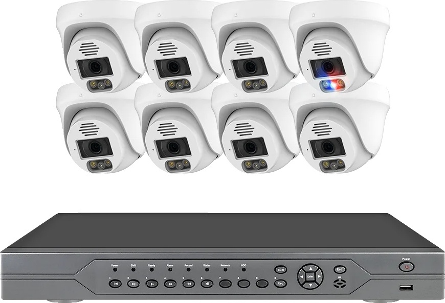 16CH POE bezpečnostný kamerový systém, 8MP UHD rozlíšenie, inteligentná detekcia ľudí, 16CH NVR 8 CAM 5MP, 3T (vonkajšie športy)
