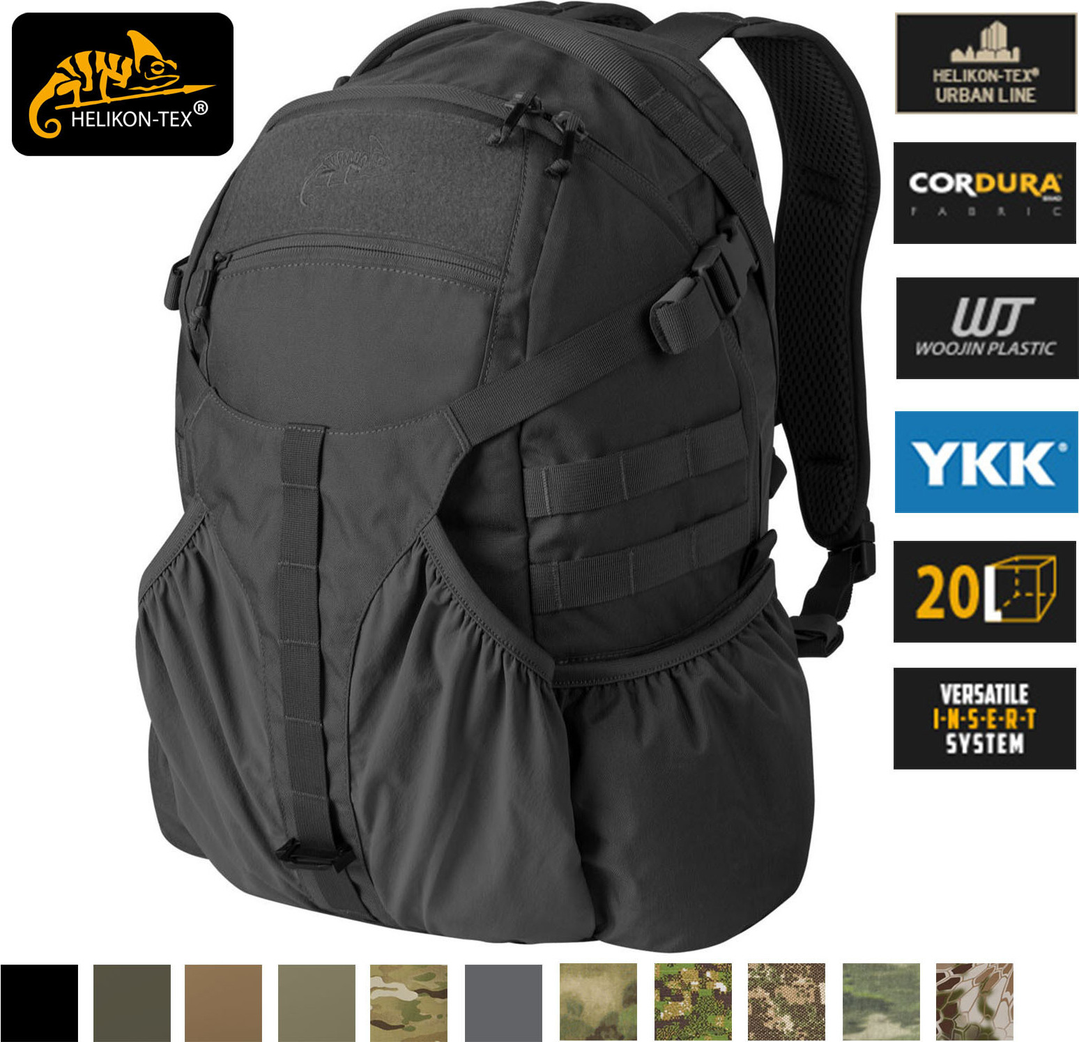 Helikon-Tex Rucksack Raider - CORDURA® 20l, olivfarben PL-RID-CD-02