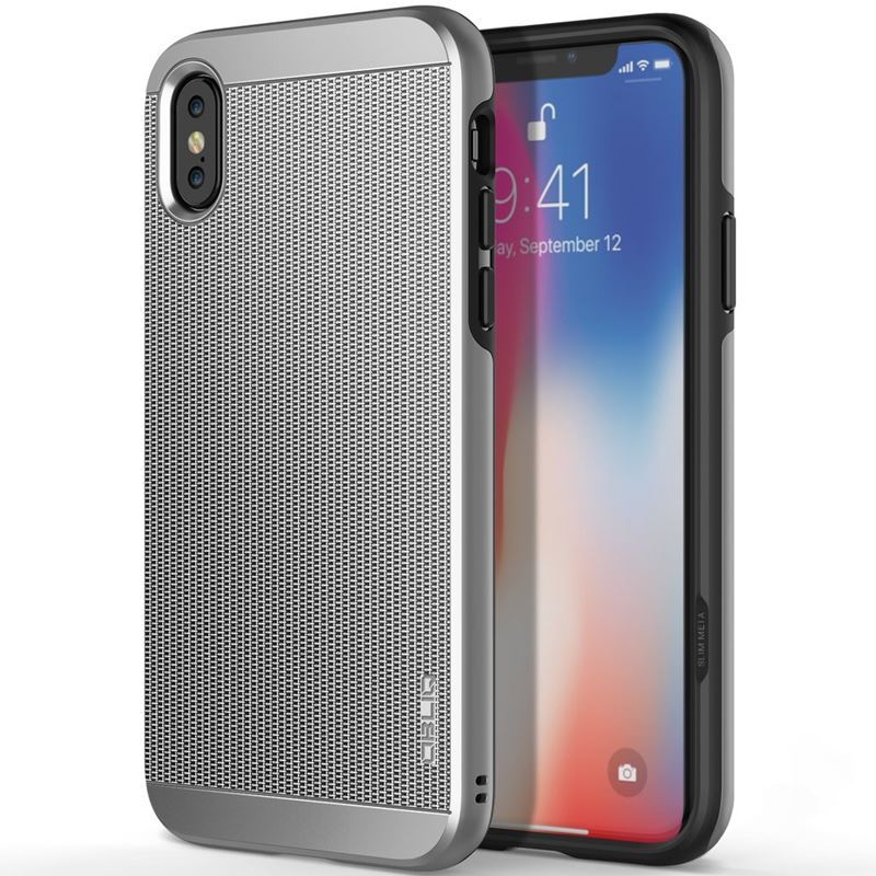 Obliq Slim Meta - puzdro pre iPhone Xs / X (saténovo strieborné)