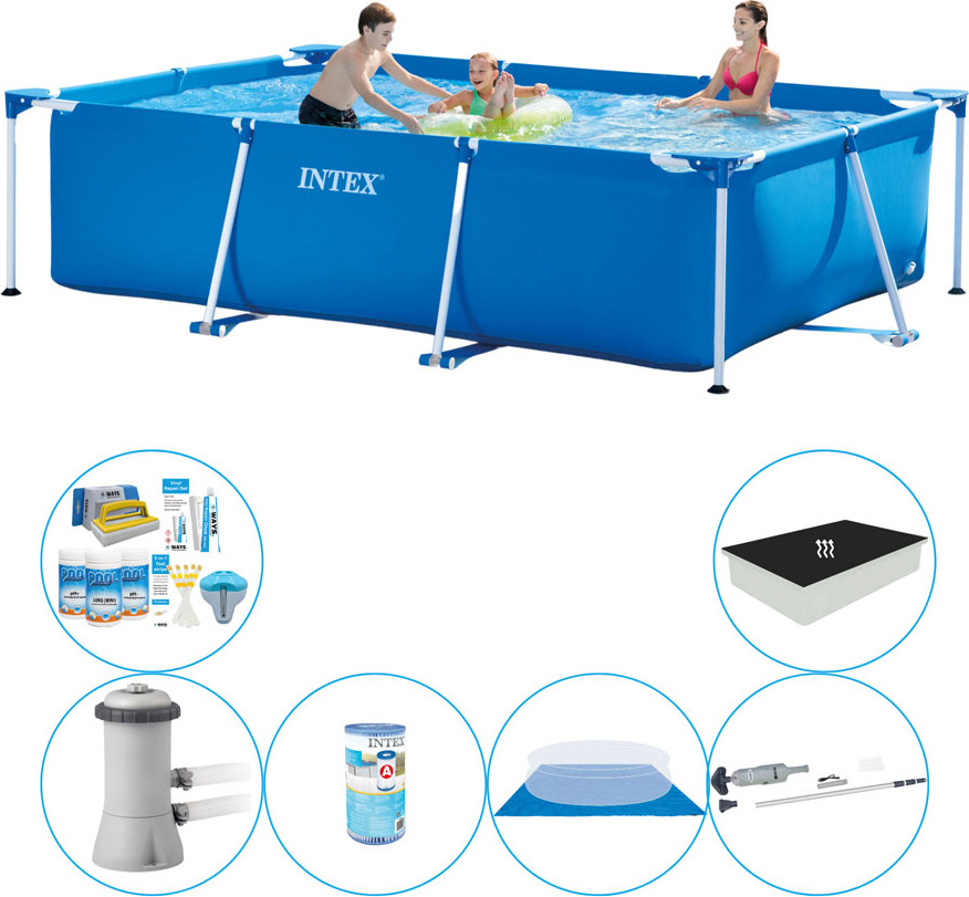 Intex Rámový bazén obdĺžnikový 300x200x75 cm - Kombinovaný balík pre bazény