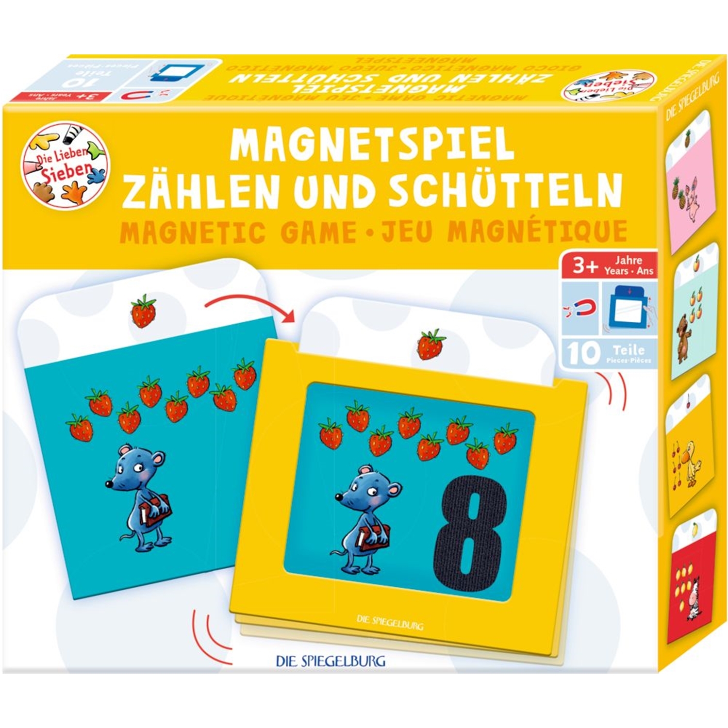 Die Spiegelburg Coppenrath Verlag GmbH & Co.KG Magnetspiel Zählen & Schütteln - Die Lieben Sieben 4 18291