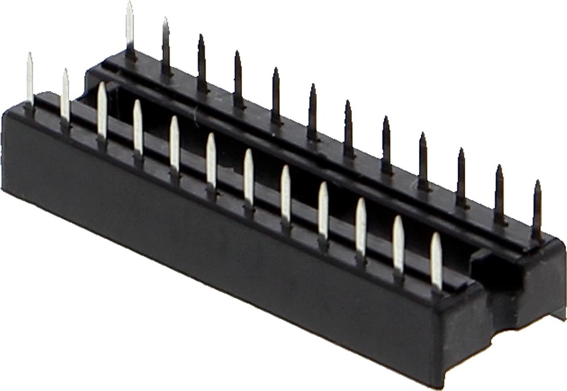 Funduino IC-Sockel, DIP-Buchse mit doppelten Federkontakten - 6P bis 24P, 7.62mm Reihenabstand Kontakte: 24 Kontakte