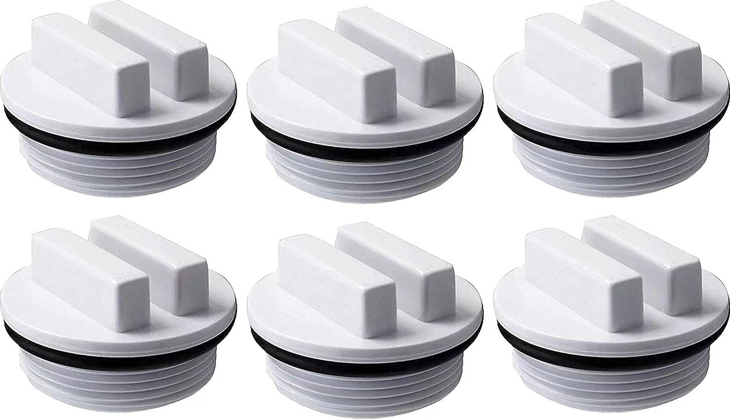 INF 6er-Pack Winterstopfen für Pools – weiße Froststopfen 348957