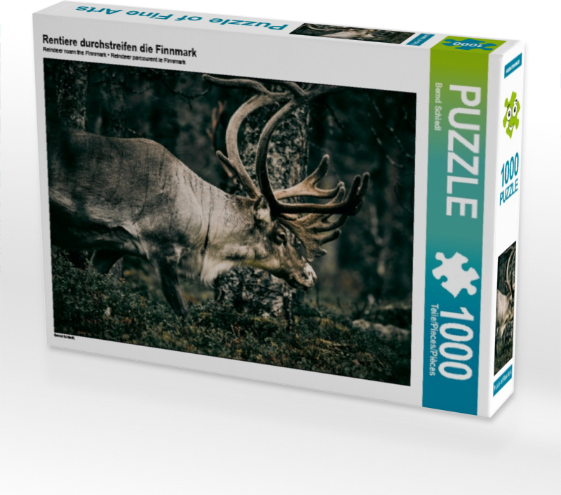 Calvendo Rentiere durchstreifen die Finnmark 1000 Teile Puzzle quer 640x480mm, Schiedl Bernd; 7451124