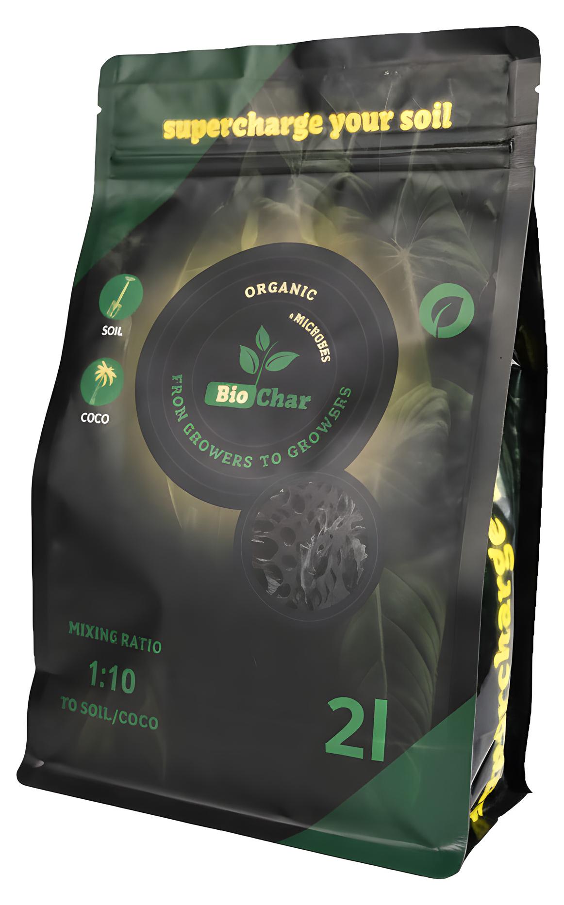 CO2 Products Biochar + Microbes Biokohle, 2 Liter