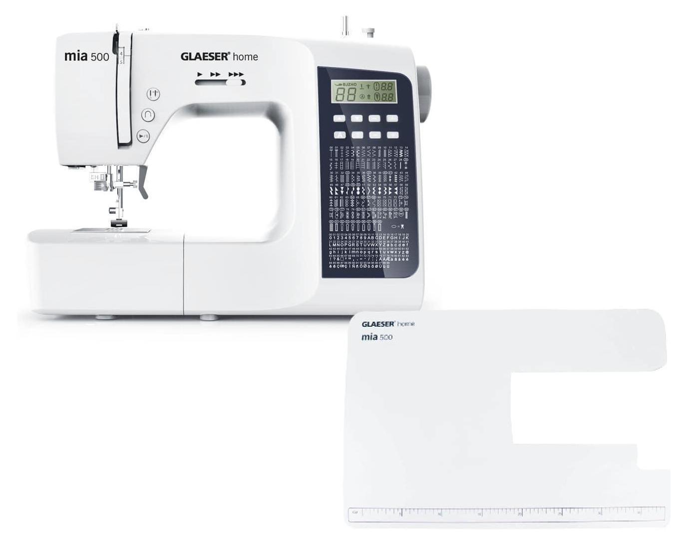 GLAESERhome Digitale Nähmaschine GLAESER® home mia 500 inkl. Anschiebetisch EH087805