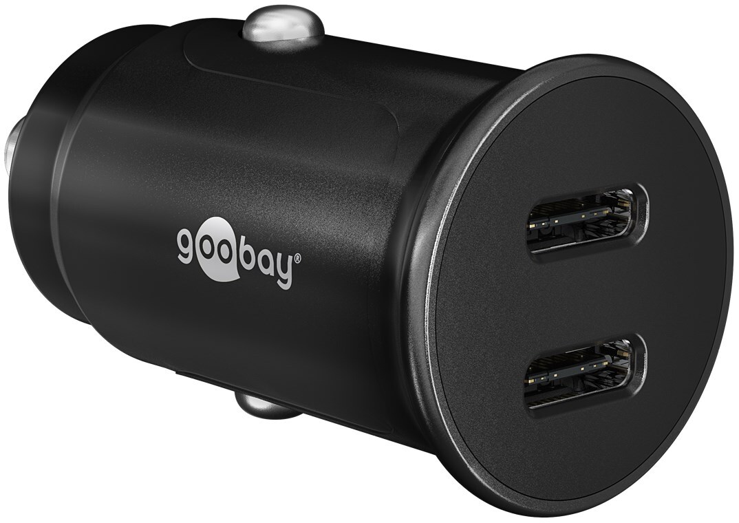 Goobay 59705 nabíjačka mobilných zariadení Power bank, Smartphone, Tablet Black Zapaľovač rýchle nabíjanie Auto