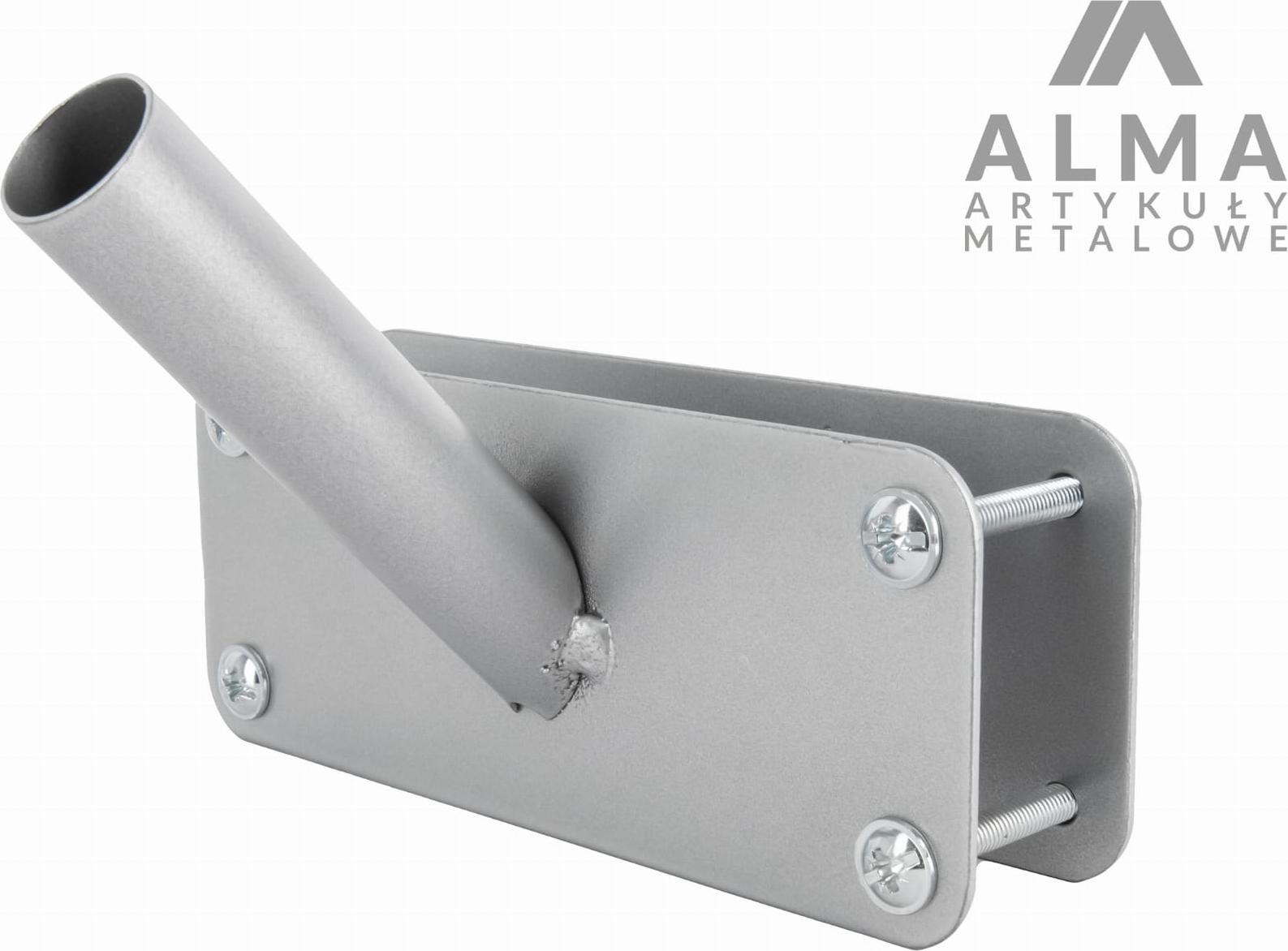 alma Balkon Flaggenhalterung aus Metall, grau