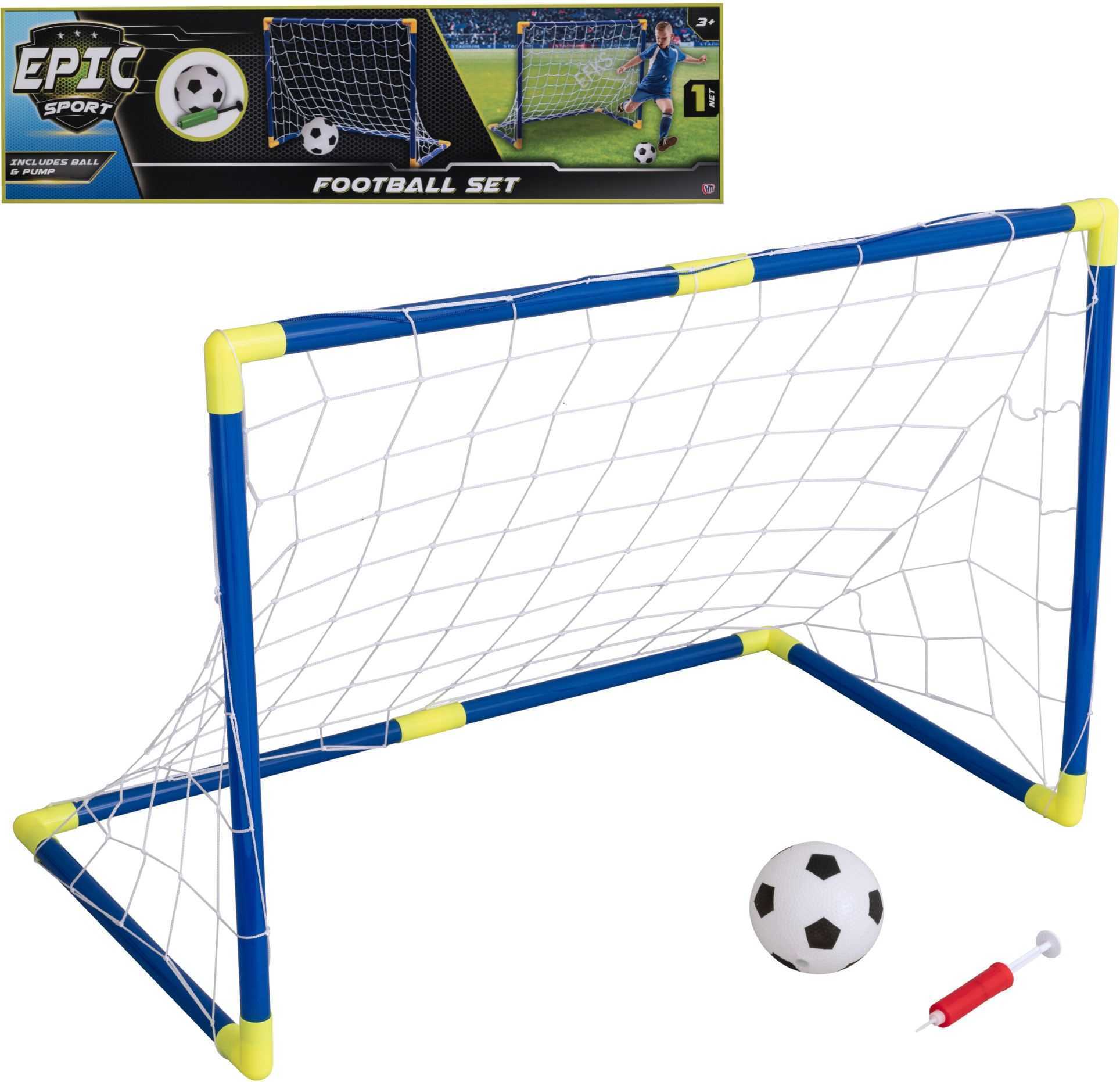 HTI Fun Sport 90CM Fußballnetz Set enthält Fußball & Ballpumpe