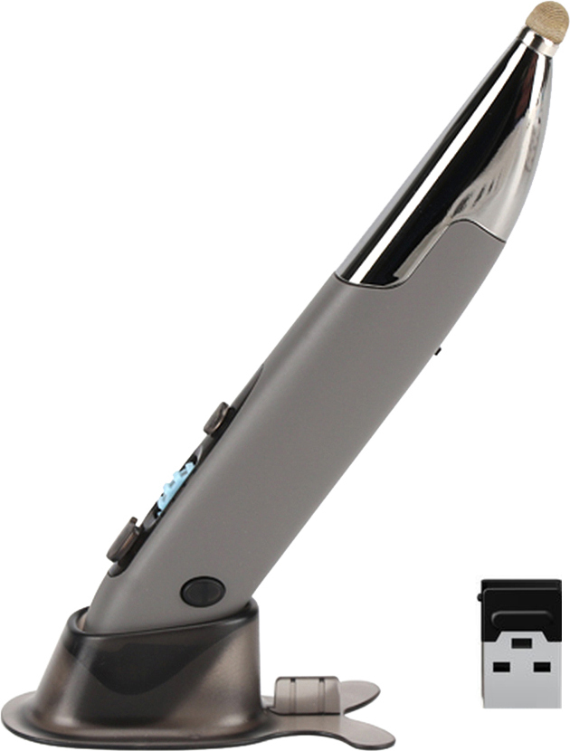 Vislone 4-Tasten-Sprachübersetzungsmaus, Bluetooth+2,4G-Verbindung, 10 m Fernbedienung, 4-Gang-DPI, 128 Landessprachen-Spracheingabe, eingebauter Lithium-Akku, grau