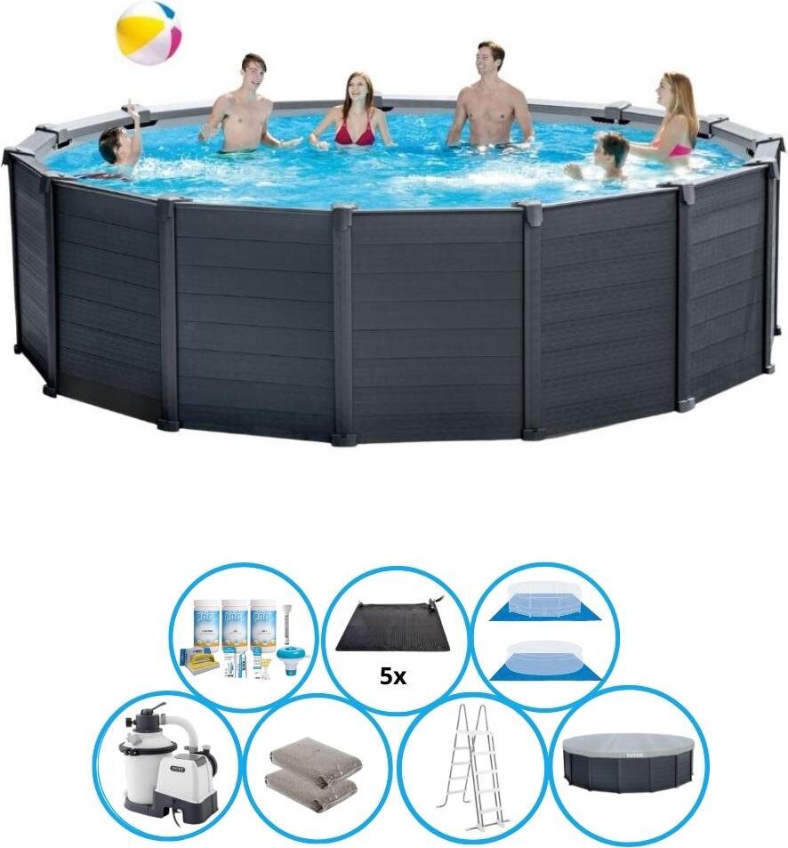 Bazén Intex Graphite Grey Panel - s príslušenstvom - 478x124 cm