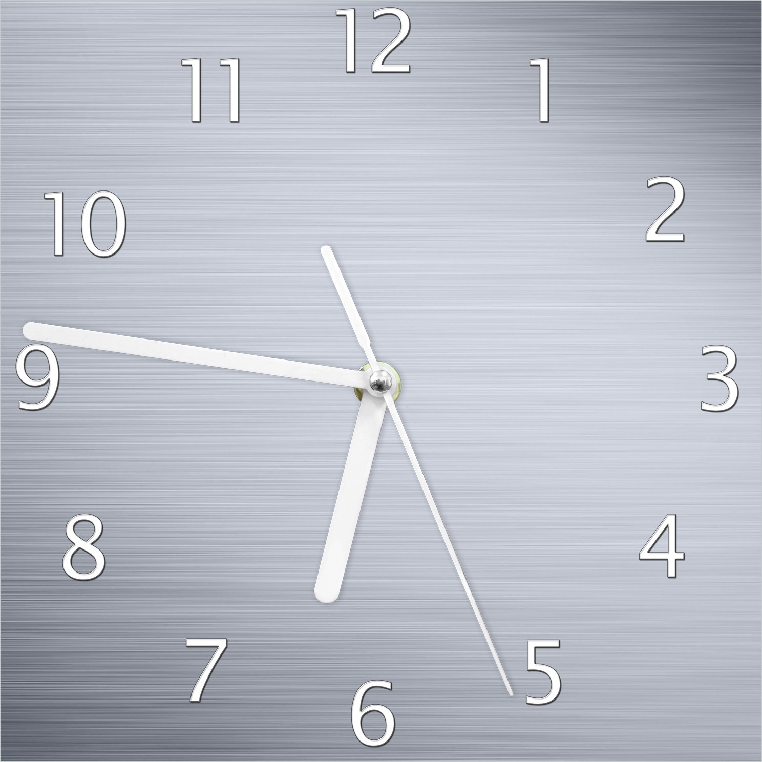 Wallario Design Wanduhr Muster aus grauen Streifen - Schraffur aus Echtglas, Größe 20 x 20 cm guk0741-2020