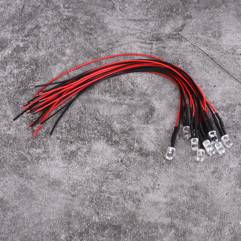 Cocosity 5mm Diode,Leuchtdioden,Vorverdrahtete LED,Elektronisches Bauteil,Verdrahtete Leuchtdioden