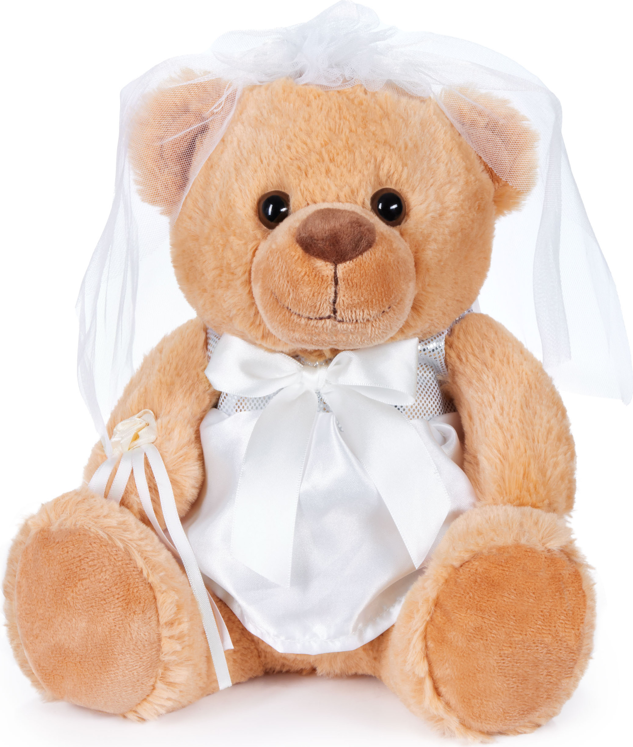 BRUBAKER Teddybär Braut im weißen Hochzeitskleid - 25 cm Teddy Geschenk für Hochzeit, Verlobung und Junggesellenabschied - Hochzeitsgeschenk Teddy_Hochzeit_Frau