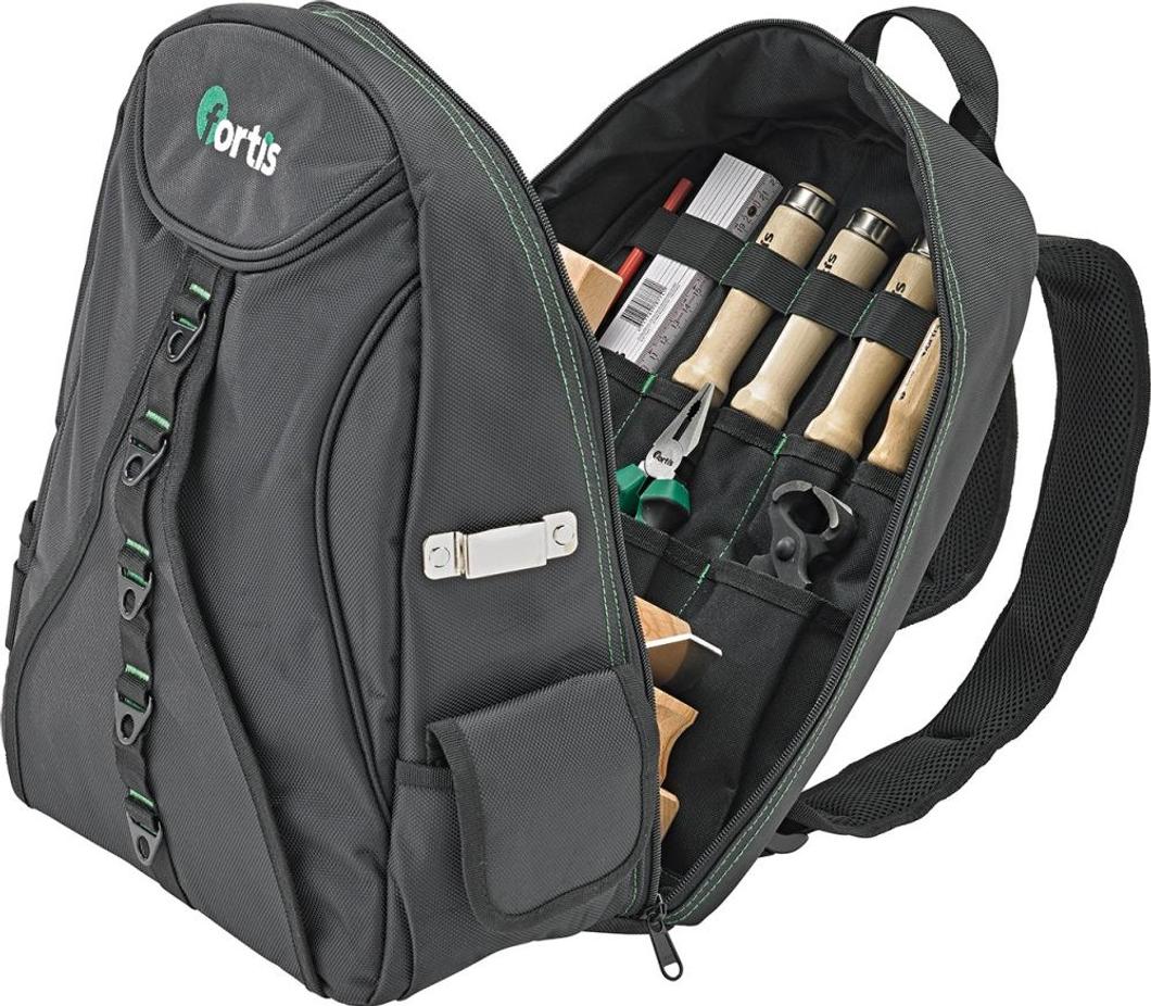 Fortis Werkzeugsortiment Holz 21-tlg. im Rucksack
