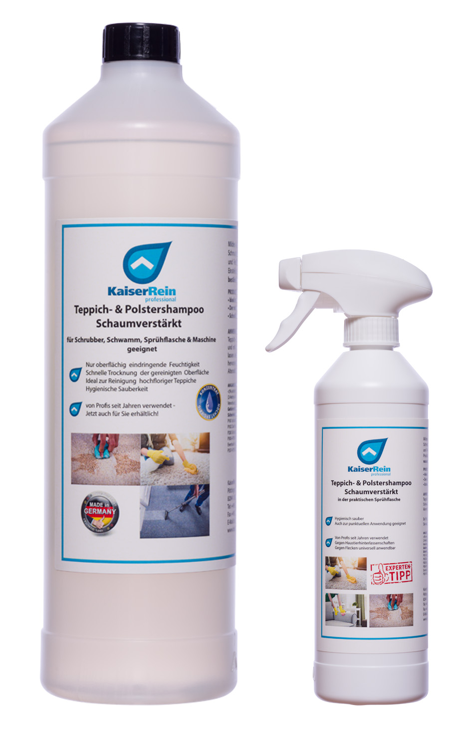 Cleaneed Premium Teppich- und Polsterreiniger – Made in Germany –  Hautfreundlich, Schonende Reinigung, Farbauffrischung : : Auto &  Motorrad